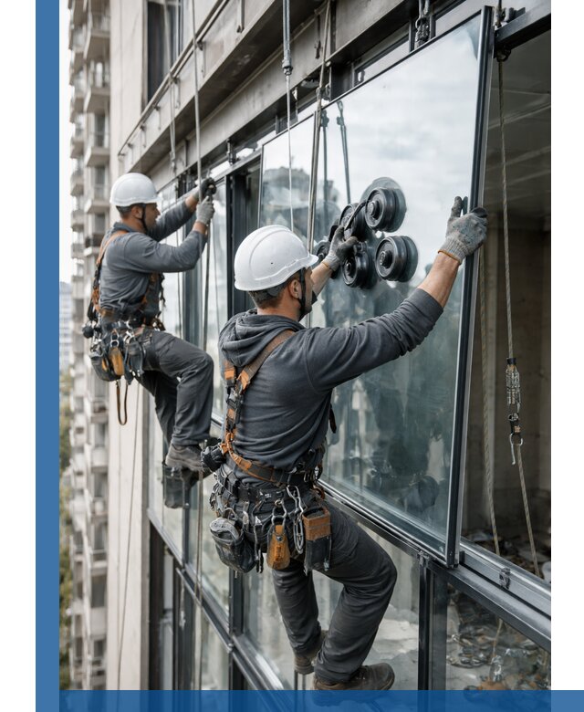 Витражное остекление фасадов и лоджий в Мичуринске под ключ