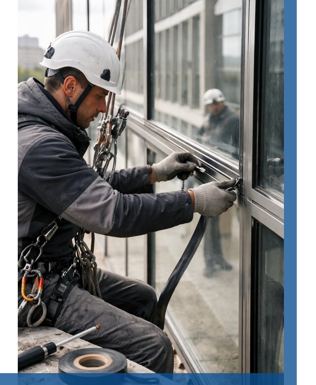 Ремонт витражных конструкций в Мичуринске от 3624 р. | ВЫСОТНИК-Мчр