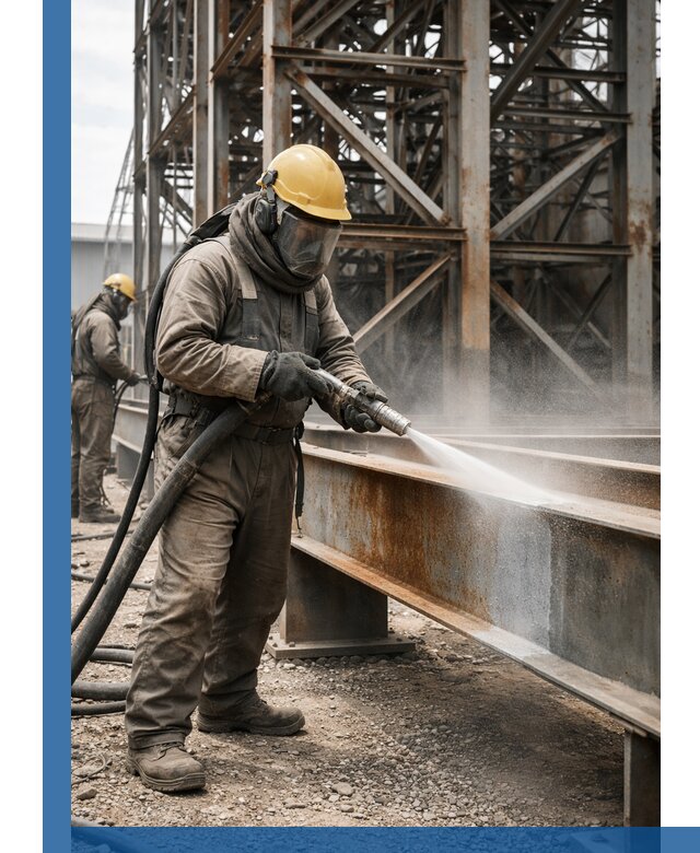 Пескоструйная очистка металлоконструкций в Мичуринске промышленная