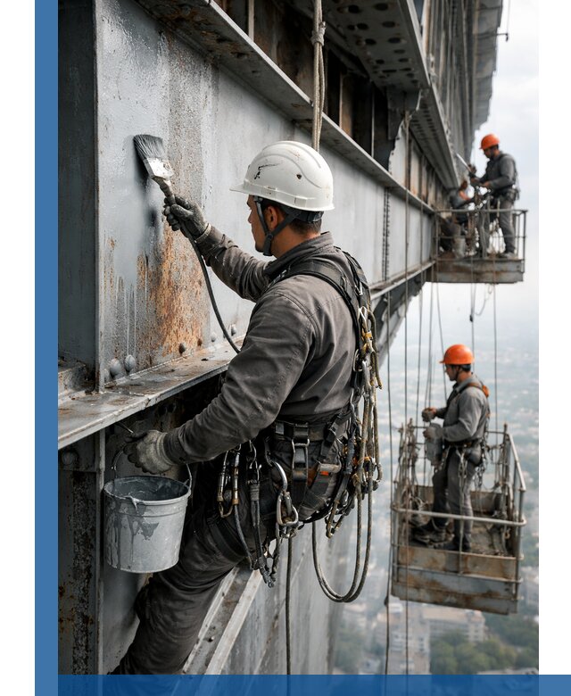 Покраска металлоконструкций на высоте в Мичуринске профессионально