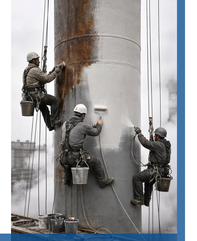 Покраска дымовых труб в Мичуринске от 8801 р. | ВЫСОТНИК-Мчр