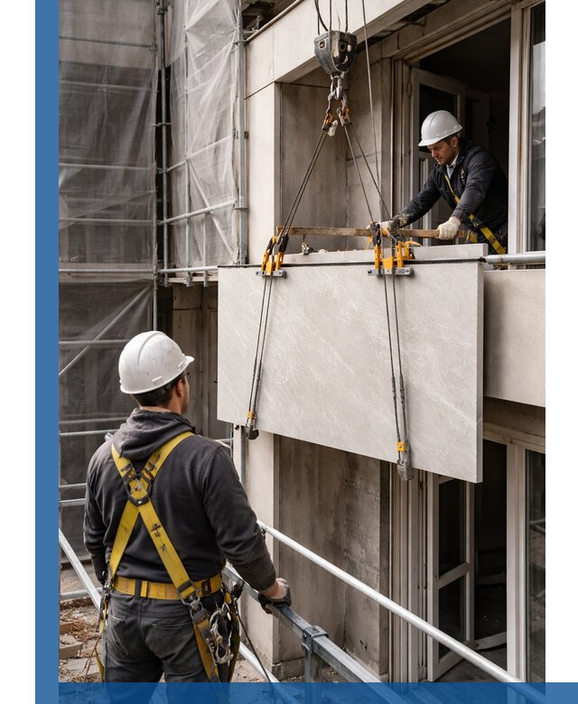 Подъем керамогранита на этаж в Мичуринске грузчиками и техникой