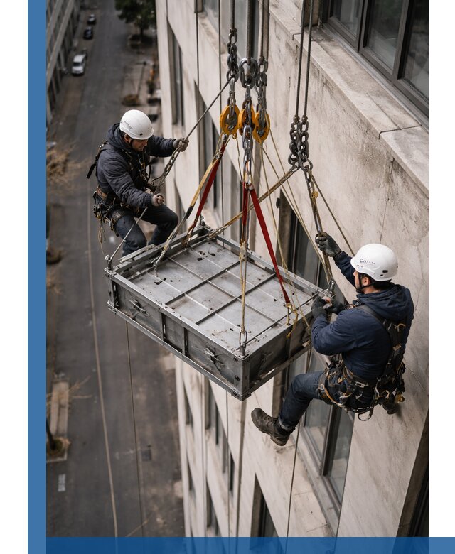 Спуск и подъем грузов по фасаду в Мичуринске для зданий