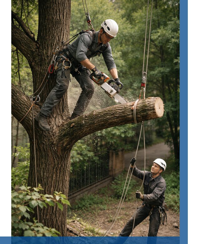 Спил деревьев альпинистами в Мичуринске от 8283 р. | ВЫСОТНИК-Мчр