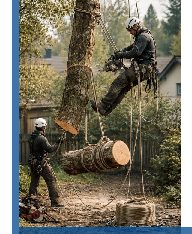 Валка деревьев частями в Мичуринске, безопасно и аккуратно