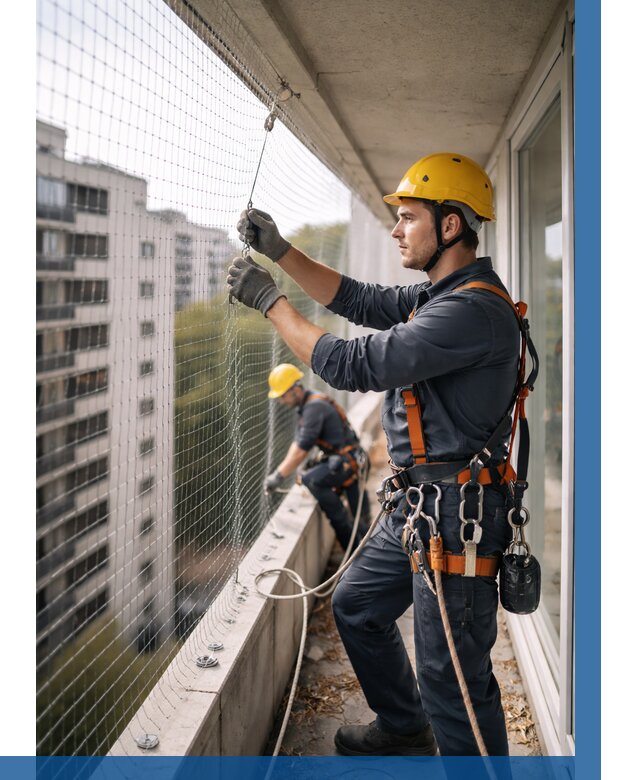 Монтаж сетки от птиц в Мичуринске от 4659 р. | ВЫСОТНИК-Мчр