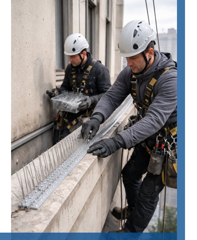 Установка шипов от птиц в Мичуринске от 880 р. | ВЫСОТНИК-Мчр